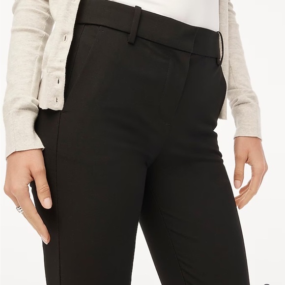 J Crew Factory Petite slim-fit full-length trouser pant Black size 10P NWT CB288 - Picture 3 of 11